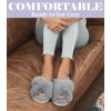 imageAnkis Women Grey Fuzzy Fluffy Slippers Soft Cozy Plush Fluffy Slippers Memory Foam Slipper Fluffy Furry Open Toe Fuzzy Slippers Bedroom Comfy Cross Band Slippers for Womens House Indoor Grey Size 56