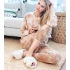 imageAnkis Womens Fuzzy Memory Foam Slippers Cross Band Cozy Plush Home Slippers Fluffy Furry Open Toe House Shoes Indoor Outdoor Slide SlipperWhite