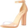 imageAnkis Nude Black White Heels for Women Open Toe Ankle Strap High Heel Sandals Party Wedding Strappy Buckle Sandals Standard Size 4 Inches Tall High Heel DesignClear