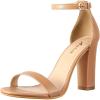 imageAnkis Nude Black White Heels for Women Open Toe Ankle Strap High Heel Sandals Party Wedding Strappy Buckle Sandals Standard Size 4 Inches Tall High Heel DesignNude Pu