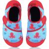 imageAnkis Water Shoes Hook ampamp Loop Closure Toddler Kids Outdoor Quick Dry Barefoot Walking Aqua Socks NonSlip for Sport Beach Swim SurfRed Octopus