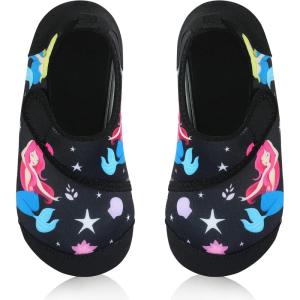 imageAnkis Water Shoes Hook ampamp Loop Closure Toddler Kids Outdoor Quick Dry Barefoot Walking Aqua Socks NonSlip for Sport Beach Swim SurfMermaid