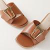 imageAnkis Black White Brown Womens Flat Sandals Comfortable Flat Sandals for Dressy Summer Womens Slide SandalsBrown