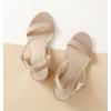 imageAnkis Nude Black Heels 25 Block Chunky White Clear Silver Heel Dressy Open Toe Heels For Women Ankle Strap Low Short Thick Strappy Dress Comfortable Sandal Casual Party Wedding Event Summer ShoesNude Suede