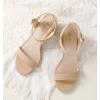 imageAnkis Nude Black Heels 25 Block Chunky White Clear Silver Heel Dressy Open Toe Heels For Women Ankle Strap Low Short Thick Strappy Dress Comfortable Sandal Casual Party Wedding Event Summer ShoesNude Nubuck