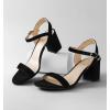 imageAnkis Nude Black Heels 25 Block Chunky White Clear Silver Heel Dressy Open Toe Heels For Women Ankle Strap Low Short Thick Strappy Dress Comfortable Sandal Casual Party Wedding Event Summer ShoesBlack Suede