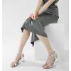 imageAnkis Nude Black Heels 25 Block Chunky White Clear Silver Heel Dressy Open Toe Heels For Women Ankle Strap Low Short Thick Strappy Dress Comfortable Sandal Casual Party Wedding Event Summer ShoesSilver Pu