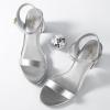 imageAnkis Nude Black Heels 25 Block Chunky White Clear Silver Heel Dressy Open Toe Heels For Women Ankle Strap Low Short Thick Strappy Dress Comfortable Sandal Casual Party Wedding Event Summer ShoesMirror Silver Pu