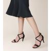 imageAnkis Nude Gold Black Heels Strappy Heels for Women 3 Inch Stiletto Open Toe Sandals for Wedding Evening Party HomecomingBlack Nubuck