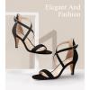 imageAnkis Nude Gold Black Heels Strappy Heels for Women 3 Inch Stiletto Open Toe Sandals for Wedding Evening Party HomecomingBlack Nubuck