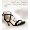 imageAnkis Nude Gold Black Heels Strappy Heels for Women 3 Inch Stiletto Open Toe Sandals for Wedding Evening Party HomecomingBlack Nubuck