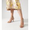 imageAnkis Nude Gold Black Heels Strappy Heels for Women 3 Inch Stiletto Open Toe Sandals for Wedding Evening Party HomecomingGold Fabric