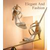 imageAnkis Nude Gold Black Heels Strappy Heels for Women 3 Inch Stiletto Open Toe Sandals for Wedding Evening Party HomecomingGold Glitter