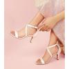 imageAnkis Nude Gold Black Heels Strappy Heels for Women 3 Inch Stiletto Open Toe Sandals for Wedding Evening Party HomecomingWhite Stain