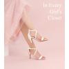 imageAnkis Nude Gold Black Heels Strappy Heels for Women 3 Inch Stiletto Open Toe Sandals for Wedding Evening Party HomecomingWhite Stain