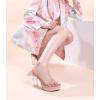 imageAnkis Platform Heels for Women 4 Inches Chunky Heels Sandals for Women Comfy Open Toe Block Heeled Sandals Nude White Silver Gold Black Ankle Strappy Heels for WomenF Crystal Clear