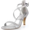 imageAnkis Nude Gold Black Heels Strappy Heels for Women 3 Inch Stiletto Open Toe Sandals for Wedding Evening Party HomecomingSliver Glitter