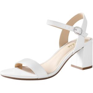 imageAnkis Nude Black Heels 25 Block Chunky White Clear Silver Heel Dressy Open Toe Heels For Women Ankle Strap Low Short Thick Strappy Dress Comfortable Sandal Casual Party Wedding Event Summer ShoesWhite Pu