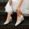 imageAnkis Black Nude Silver Gold Wedges for Women Low Heel Womens Wedge Comfortable Closed Toe Women Pumps Dress Shoes 2InchSilver Glitter