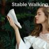 imageAnkis Black Nude Silver Gold Wedges for Women Low Heel Womens Wedge Comfortable Closed Toe Women Pumps Dress Shoes 2InchSilver Glitter