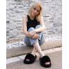 imageAnkis Comfy Womens Plush Slippers  Cute Chic Versatile Pretty Platform Slippers Open Toe Nonslip Womens House Fluffy Slippers Fuzzy Slippers for Women Indoor Outdoor All SeasonsBlack