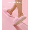 imageAnkis Comfy Womens Plush Slippers  Cute Chic Versatile Pretty Platform Slippers Open Toe Nonslip Womens House Fluffy Slippers Fuzzy Slippers for Women Indoor Outdoor All SeasonsPink