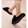 imageAnkis Comfy Womens Plush Slippers  Cute Chic Versatile Pretty Platform Slippers Open Toe Nonslip Womens House Fluffy Slippers Fuzzy Slippers for Women Indoor Outdoor All SeasonsBlack