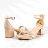 imageAnkis Nude Silver Black Heels Womens Open Toe Ankle Strap Block Chunky Low Heeled Sandal Comfortable Office Wedding Dress Pump Shoes Standard Size 225 Inches Heel DesignNude Suede