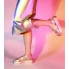 imageAnkis Platform Sandals Two Bands Open Toe Heeled Sandals with Adjustable Ankle Strap Comfortable and Lightweight Wedge Shoes in SummerSilver Pu
