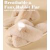 imageAnkis Womens Fuzzy Fluffy Slippers  2Pair Cozy Soft Comfy Relax Fluffy Slippers Cross Band Open Toe Nonslip Womens Slippers Indoor and Outdoor Fluffy Slippers Fuzzy SlippersCamel