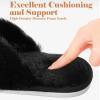 imageAnkis Womens Fuzzy Fluffy Slippers  2Pair Cozy Soft Comfy Relax Fluffy Slippers Cross Band Open Toe Nonslip Womens Slippers Indoor and Outdoor Fluffy Slippers Fuzzy SlippersBlack