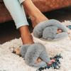 imageAnkis Womens Fuzzy Fluffy Slippers  2Pair Cozy Soft Comfy Relax Fluffy Slippers Cross Band Open Toe Nonslip Womens Slippers Indoor and Outdoor Fluffy Slippers Fuzzy SlippersGrey