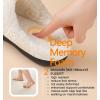 imageAnkis Womens Mens Slippers Memory Foam Comfort WoolLike Plush Fleece Lined House Shoes for Indoor ampamp Outdoor with Arch SupportBlack