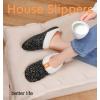 imageAnkis Womens Mens Slippers Memory Foam Comfort WoolLike Plush Fleece Lined House Shoes for Indoor ampamp Outdoor with Arch SupportBlack