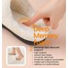 imageAnkis Womens Mens Slippers Memory Foam Comfort WoolLike Plush Fleece Lined House Shoes for Indoor ampamp Outdoor with Arch SupportGrey