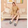 imageAnkis Womens Mens Slippers Memory Foam Comfort WoolLike Plush Fleece Lined House Shoes for Indoor ampamp Outdoor with Arch SupportGrey