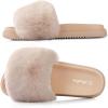 imageAnkis Black Pink Grey Camel Fur SlidesCute Chic Versatile Pretty Soft Platform Slides Open Toe Nonslip Womens House Fluffy Slippers Fuzzy Slippers for Women Indoor Outdoor All SeasonsCamel