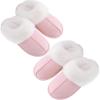imageAnkis Fuzzy Slippers for Women  2 Pack Memory Foam Fluffy Fur Soft Comfy House Slippers Warm Flats Bedroom Shoes on AntiSkid Sole Indoor Outdoor Winter