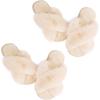 imageAnkis Womens Fuzzy Fluffy Slippers  2Pair Cozy Soft Comfy Relax Fluffy Slippers Cross Band Open Toe Nonslip Womens Slippers Indoor and Outdoor Fluffy Slippers Fuzzy SlippersCamel