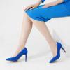 imageAnkis High Heel Womens Pumps Black Sliver White Blue Heels Closed Toe Pointed Toe 4in Stiletto Heel for Women Comfy Memory Foam Pump Shoe Party Wedding Work Classic Dressy Casual with Gel InsolesRoyal Blue