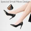 imageAnkis High Heel Womens Pumps Black Sliver White Blue Heels Closed Toe Pointed Toe 4in Stiletto Heel for Women Comfy Memory Foam Pump Shoe Party Wedding Work Classic Dressy Casual with Gel InsolesBlack Pu