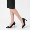 imageAnkis High Heel Womens Pumps Black Sliver White Blue Heels Closed Toe Pointed Toe 4in Stiletto Heel for Women Comfy Memory Foam Pump Shoe Party Wedding Work Classic Dressy Casual with Gel InsolesBlack Pu
