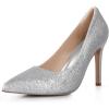 imageAnkis High Heel Womens Pumps Black Sliver White Blue Heels Closed Toe Pointed Toe 4in Stiletto Heel for Women Comfy Memory Foam Pump Shoe Party Wedding Work Classic Dressy Casual with Gel InsolesSilver Glitter