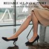 imageAnkis Black Nude White Silver Pumps for Women Comfortable Low Heel Women Pumps Closed Round Toe Dress Shoes for Work Office Wedding Party Prom 25 InchBlack Pu