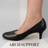 imageAnkis Black Nude White Silver Pumps for Women Comfortable Low Heel Women Pumps Closed Round Toe Dress Shoes for Work Office Wedding Party Prom 25 InchBlack Pu