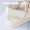 imageAnkis Black White Beige Nude Womens Flat Sandals Comfort Adjustable Front Strap and with a Back Strap Women Summer SandalsBeige