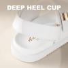 imageAnkis Black White Beige Nude Womens Flat Sandals Comfort Adjustable Front Strap and with a Back Strap Women Summer SandalsWhite