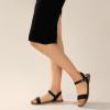 imageAnkis Flat sandals for Women Open Toe Comfy Womens Flats Tan Black White Sandals for Dressy Work DailyBlack