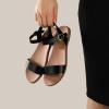 imageAnkis Flat sandals for Women Open Toe Comfy Womens Flats Tan Black White Sandals for Dressy Work DailyBlack