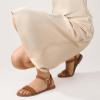 imageAnkis Flat sandals for Women Open Toe Comfy Womens Flats Tan Black White Sandals for Dressy Work DailyBrown